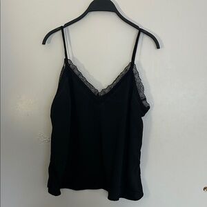 Old Navy Black Lace Trim Cami Top